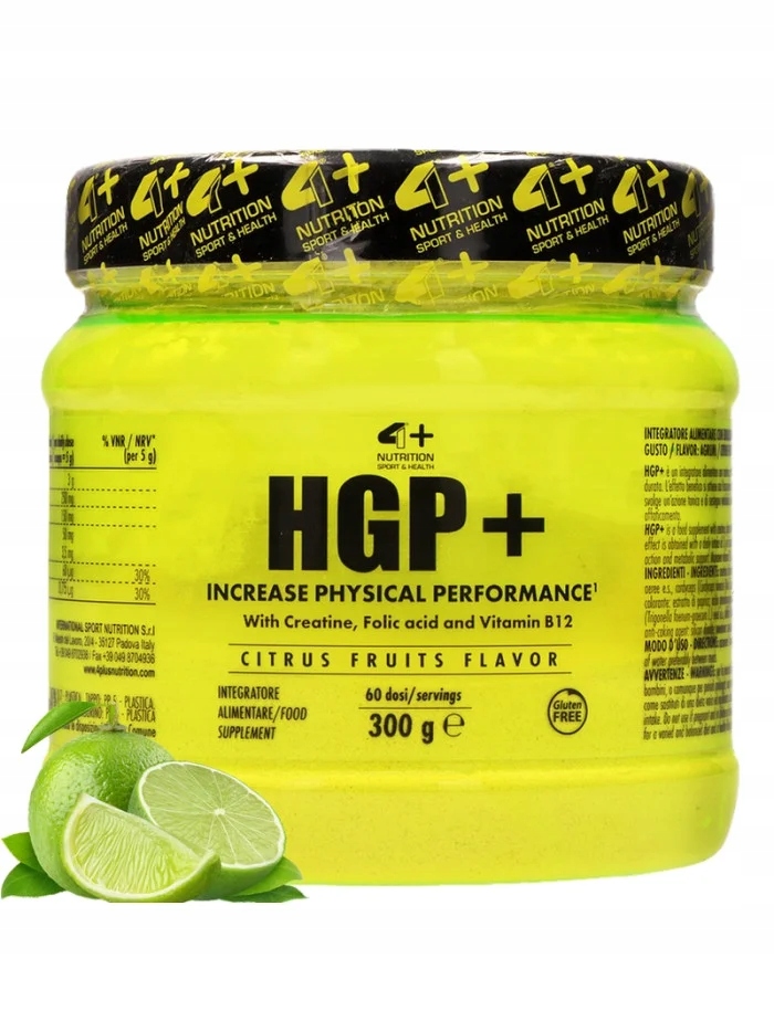 4+ NUTRITION HGP+ 300g CHLOROWODOREK & MONOHYDRAT KREATYNY - JAKOŚĆ PREMIUM