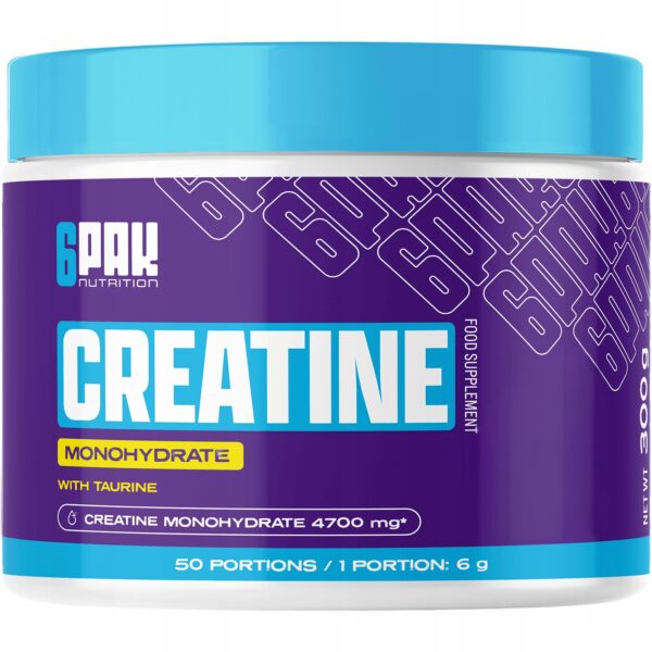 6PAK CREATINE 300 g CYTRYNA - MONOHYDRAT KREATYNY - SIŁA - REGENERACJA