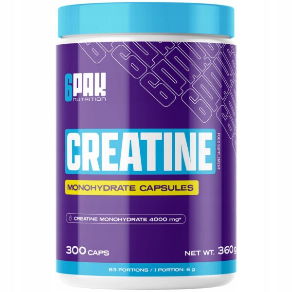 6PAK CREATINE 300 kaps. MONOHYDRAT KREATYNY - KAPSUŁKI