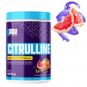 6PAK NUTRITION CYTRULINA 450g POMPA-LEPSZA WYDOLNOŚĆ-REGENERACJA -GREJPFRUT