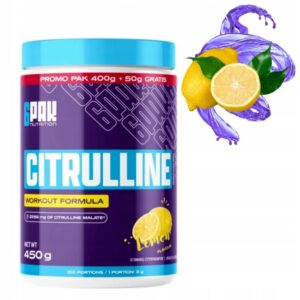 6PAK NUTRITION CYTRULINA 450g POMPA-LEPSZA WYDOLNOŚĆ-REGENERACJA - CYTRYNA