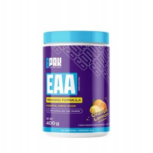 6PAK NUTRITION EAA 400 g AMINOKWASY EAA - REGENERACJA - POMARAŃCZA CYTRYNA