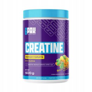 6PAK NUTRITION KREATYNA 500 g MONOHYDRAT + TAURYNA - KWAŚNE ŻELKI