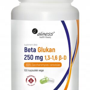 ALINESS BETA GLUKAN 250mg 100 VEGE caps.ODPORNOŚĆ - TRAWIENIE - CHOLESTEROL