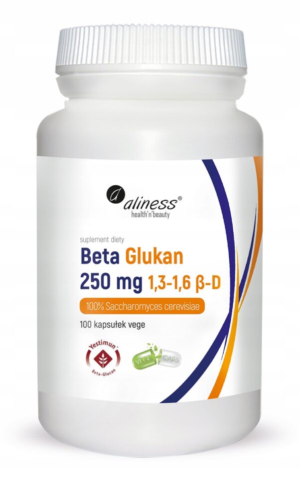 ALINESS BETA GLUKAN 250mg 100 VEGE caps.ODPORNOŚĆ - TRAWIENIE - CHOLESTEROL