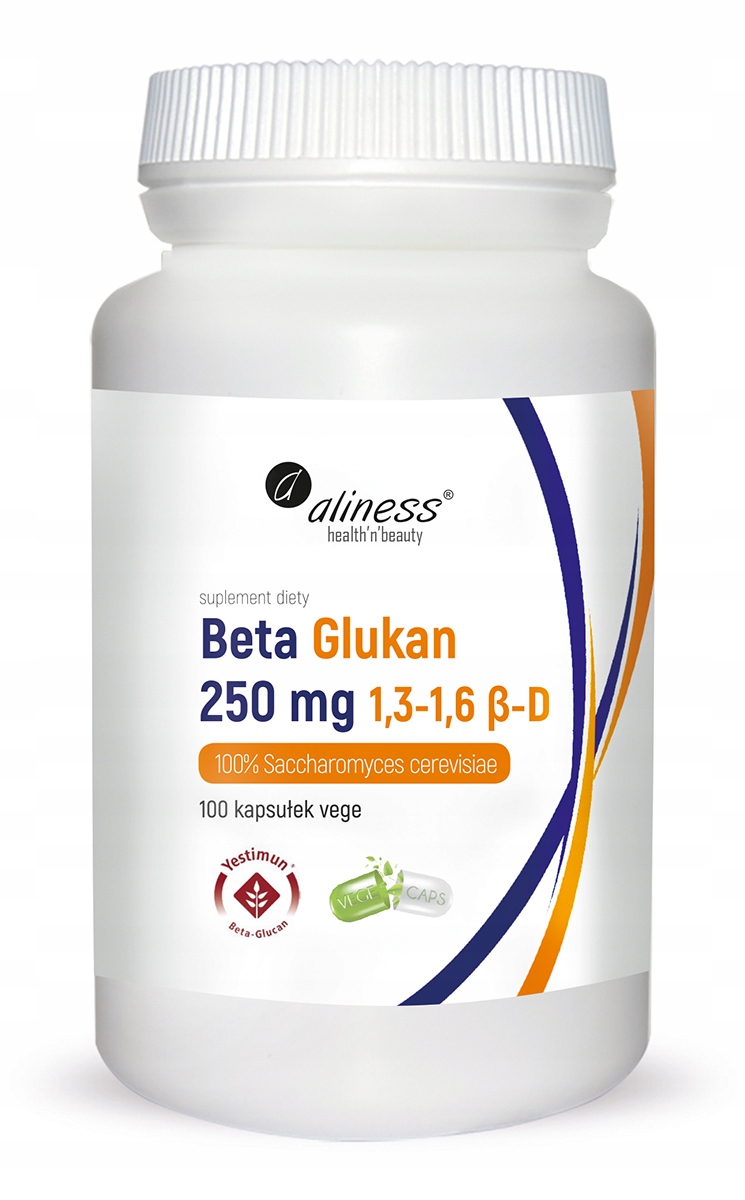 ALINESS BETA GLUKAN 250mg 100 VEGE caps.ODPORNOŚĆ - TRAWIENIE - CHOLESTEROL
