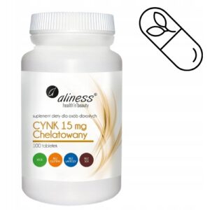 ALINESS CYNK CHELATOWANY 15 mg 100 tab. ODPORNOŚĆ - REGENERACJA - TARCZYCA