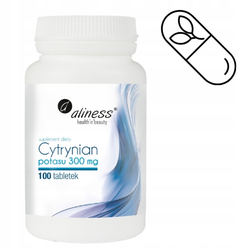 ALINESS CYTRYNIAN POTASU 300 mg 100 tab. NAWODNIENIE - ZMĘCZENIE - NERWY