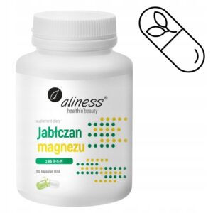 ALINESS JABŁCZAN MAGNEZU 100mg z B6 (P-5-P) 100 kaps.ENERGIA - KONCENTRACJA