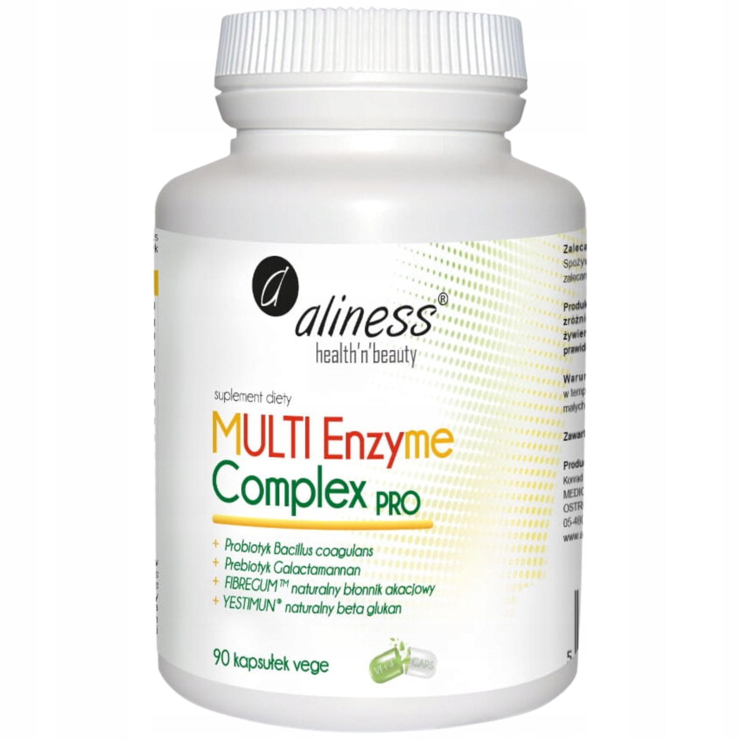 ALINESS MULTI ENZYME Complex PRO 90VEGE caps. ENZYMY TRAWIENNE - TRAWIENIE