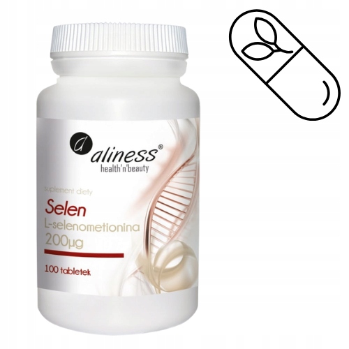 ALINESS SELEN 100 tabletek TARCZYCA - STRES - ODPORNOŚĆ - WITALNOSĆ - WŁOSY
