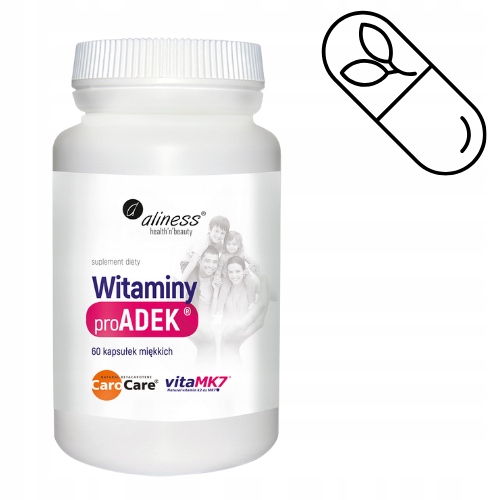 ALINESS WITAMINY PRO ADEK 60kapsuek ODPORNOŚĆ - REGENERACJA - KOŚCI - WZROK