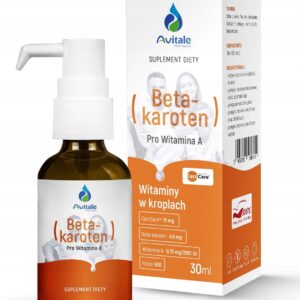 AVITALE BETA - KAROTEN 30 ml CZYSTY NATURALNY BETA-KAROTEN W KROPLACH