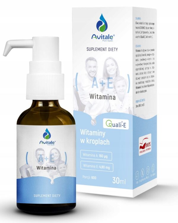 Avitale Witamina A+E 30 ml ODPORNOŚĆ - WZROK - SKÓRA - STRES
