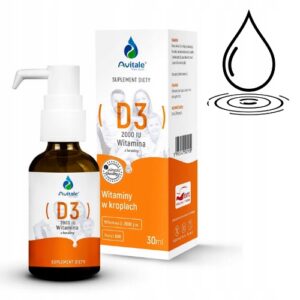 AVITALE Witamina D3 2000 IU z Lanoliny Olive 30ml ODPORNOŚĆ - ZĘBY - KOŚCI
