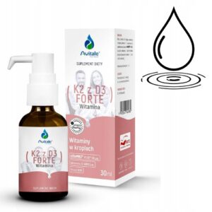 AVITALE Witamina K2 MK-7 + D3 FORTE 30ml KROPLE - ODPORNOŚĆ - KOŚCI - STAWY