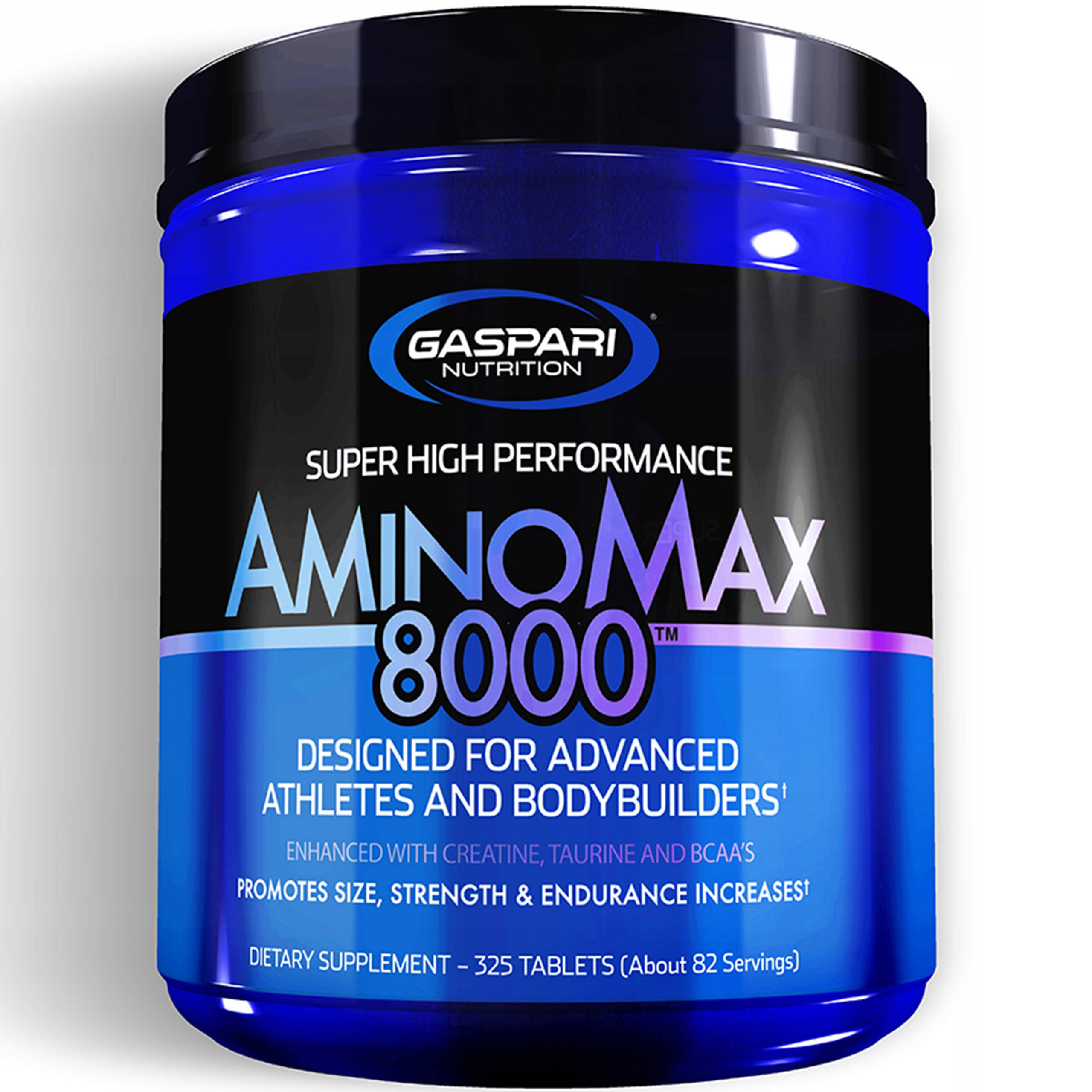 GASPARI AMINO MAX 8000 325tabs AMINOKWASY BCAA SIŁA - REGENERACJA - USA