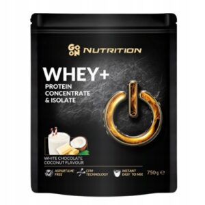 GO ON NUTRITION WHEY+ 750g BIAŁKO - ODŻYWKA BIAŁKOWA- BIAŁA CZEKOLADA KOKOS