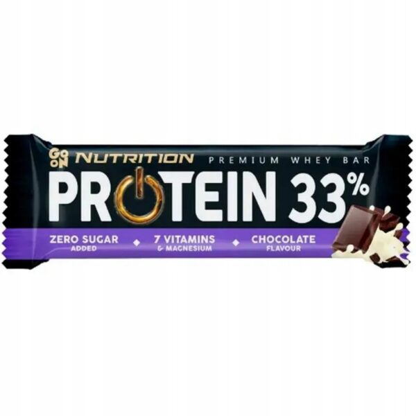 GO ON PROTEIN 33% BATON BIAŁKOWY 50 g BEZ DODATKU CUKRU - CZEKOLADA