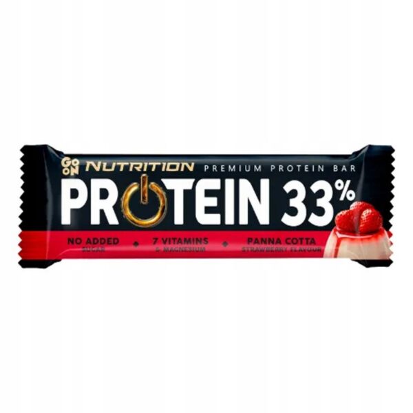 GO ON PROTEIN 33% BATON BIAŁKOWY 50 g BEZ DODATKU CUKRU - PANNA COTTA