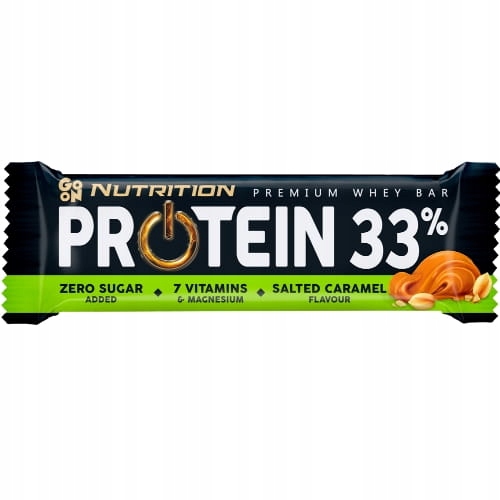 GO ON PROTEIN 33% BATON BIAŁKOWY 50 g BEZ DODATKU CUKRU - SŁONY KARMEL