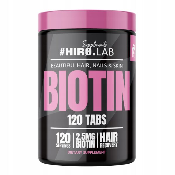 HIRO.LAB BIOTIN 120 tab.BIOTYNA - PIĘKNE WŁOSY - SKÓRA - PAZNOKCIE