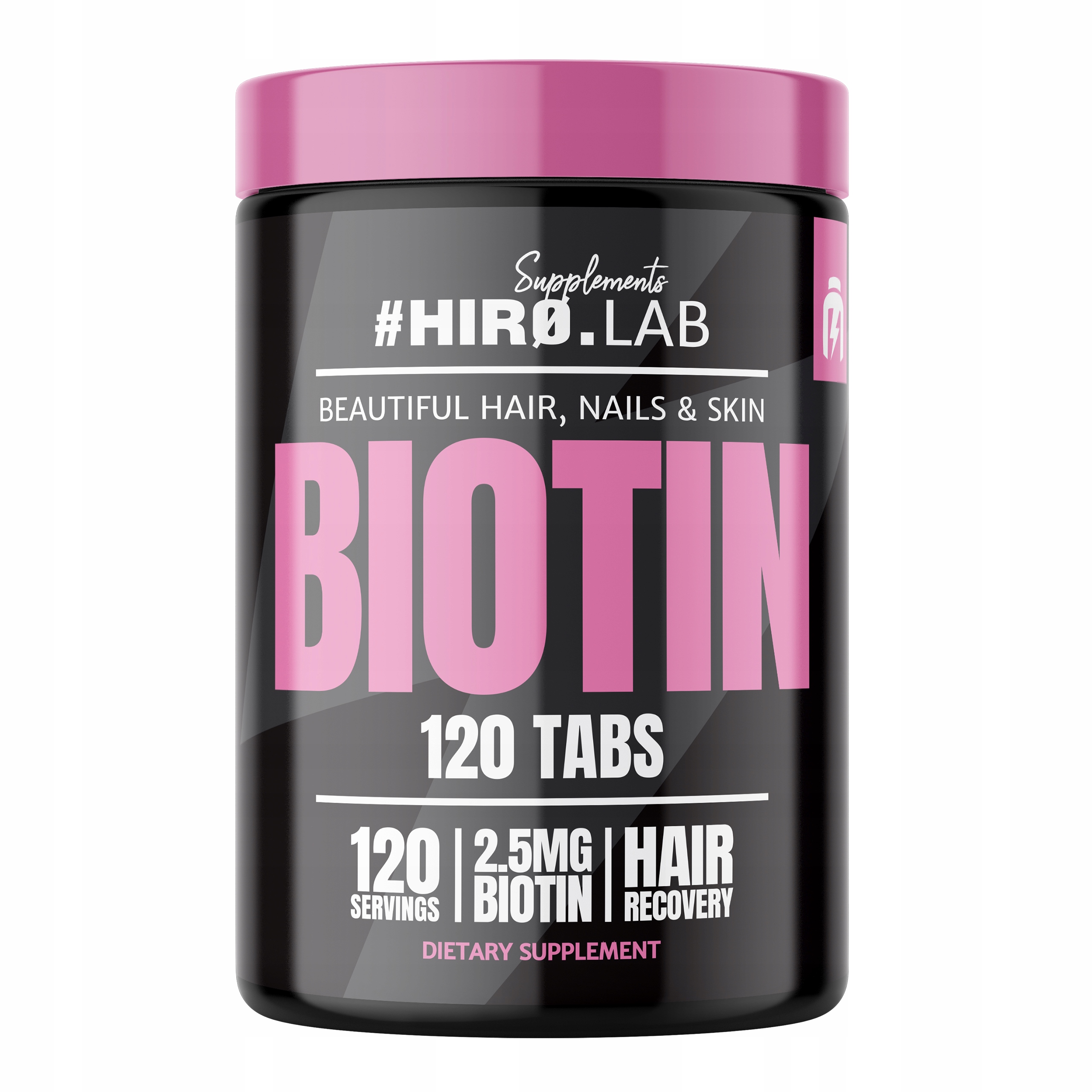 HIRO.LAB BIOTIN 120 tab.BIOTYNA - PIĘKNE WŁOSY - SKÓRA - PAZNOKCIE