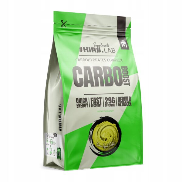 HIRO.LAB CARBO BOOST 1000g WĘGLOWODANY - SZYBKA DAWKA ENERGII - JABŁKO