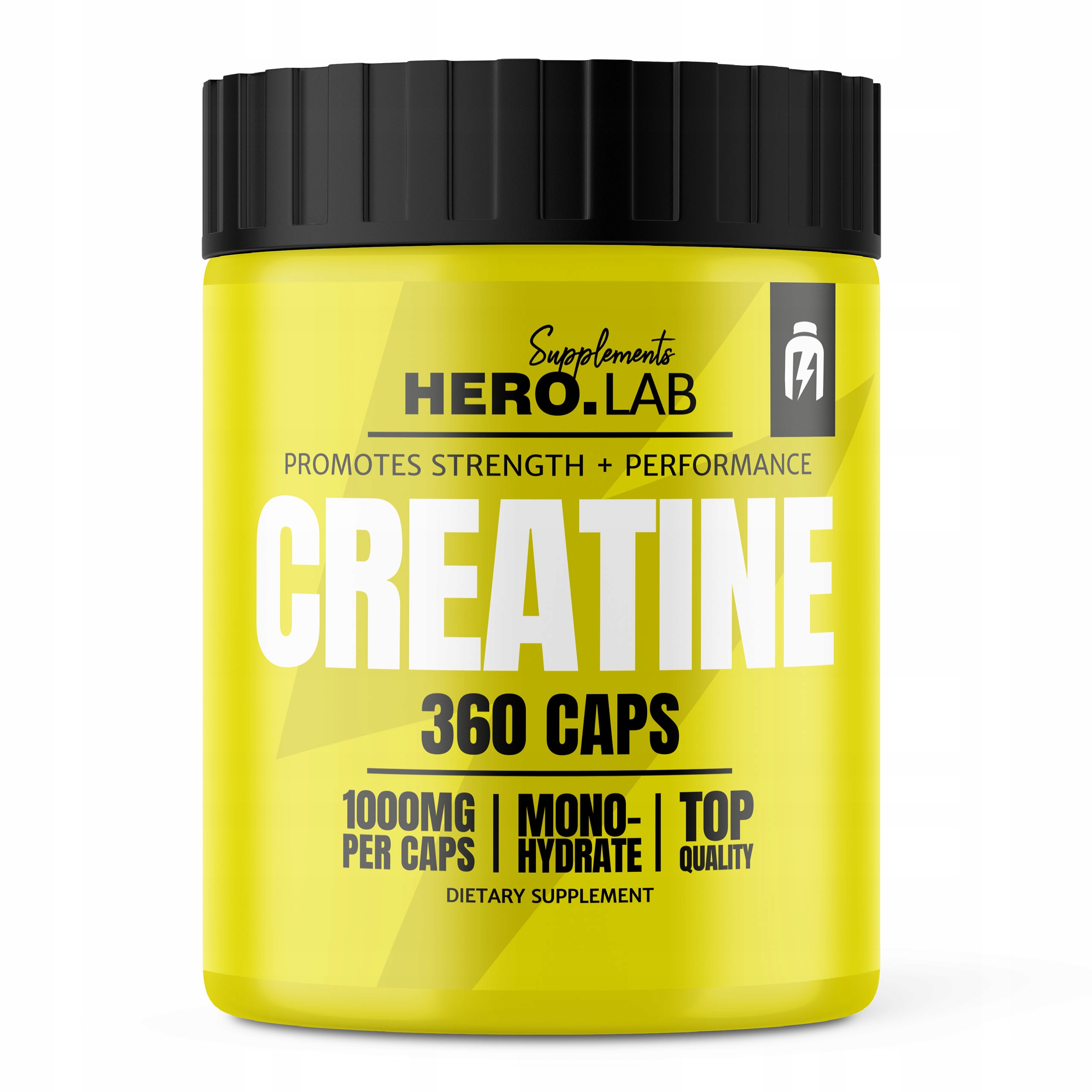 HIRO.LAB CREATINE 360kaps.MONOHYDRAT KREATYNY KAPSUŁKI - SIŁA - REGENERACJA
