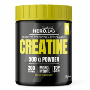 HIRO.LAB CREATINE 500 g - MONOHYDRAT KREATYNY -SIŁA - WYTRZYMAŁOŚĆ - MÓZG