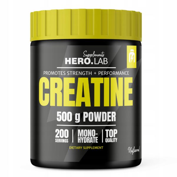 HIRO.LAB CREATINE 500 g - MONOHYDRAT KREATYNY -SIŁA - WYTRZYMAŁOŚĆ - MÓZG