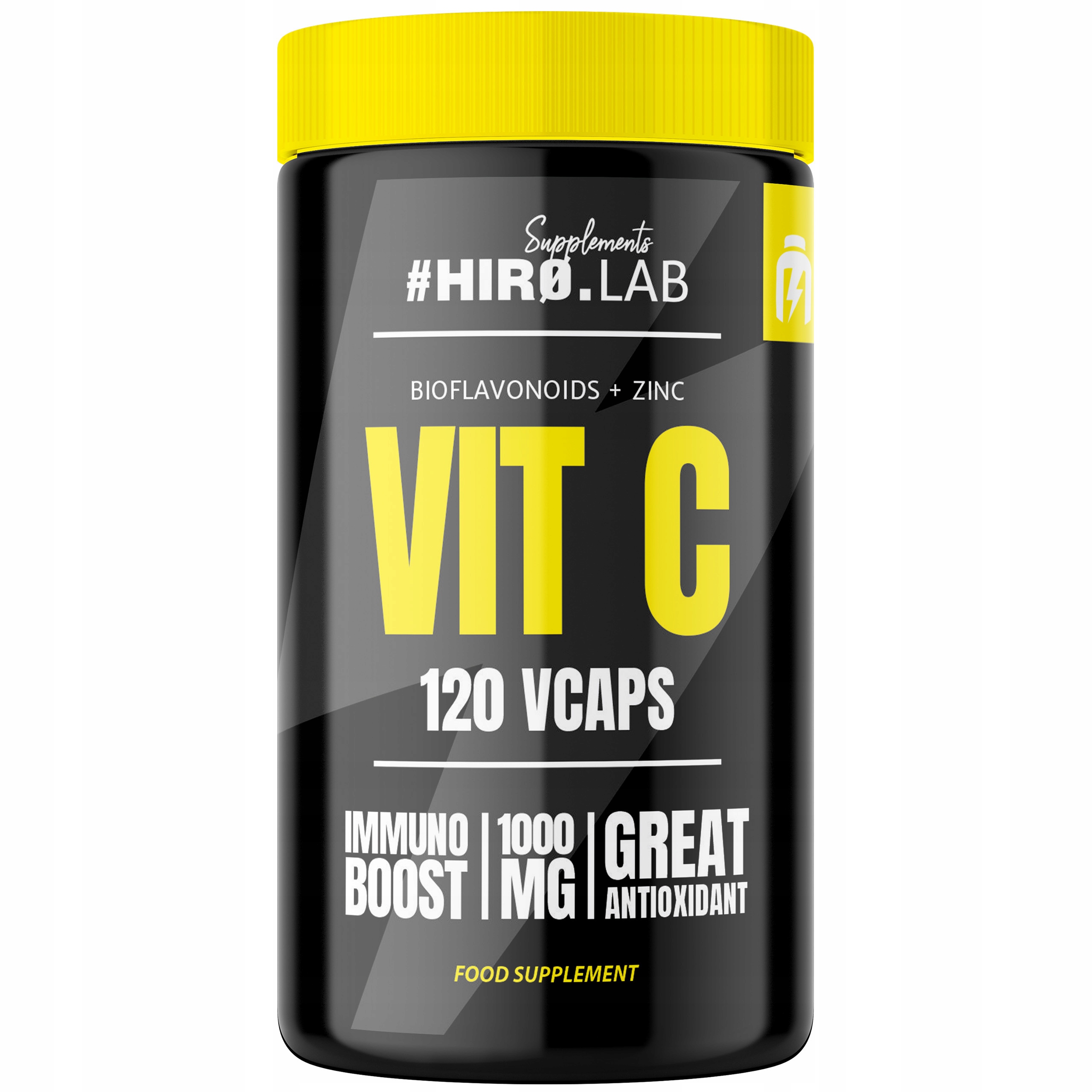 HIRO.LAB VITA C 120VEGE caps. WITAMINA C + BIOFLAWONOIDY + CYNK - ODPORNOŚĆ