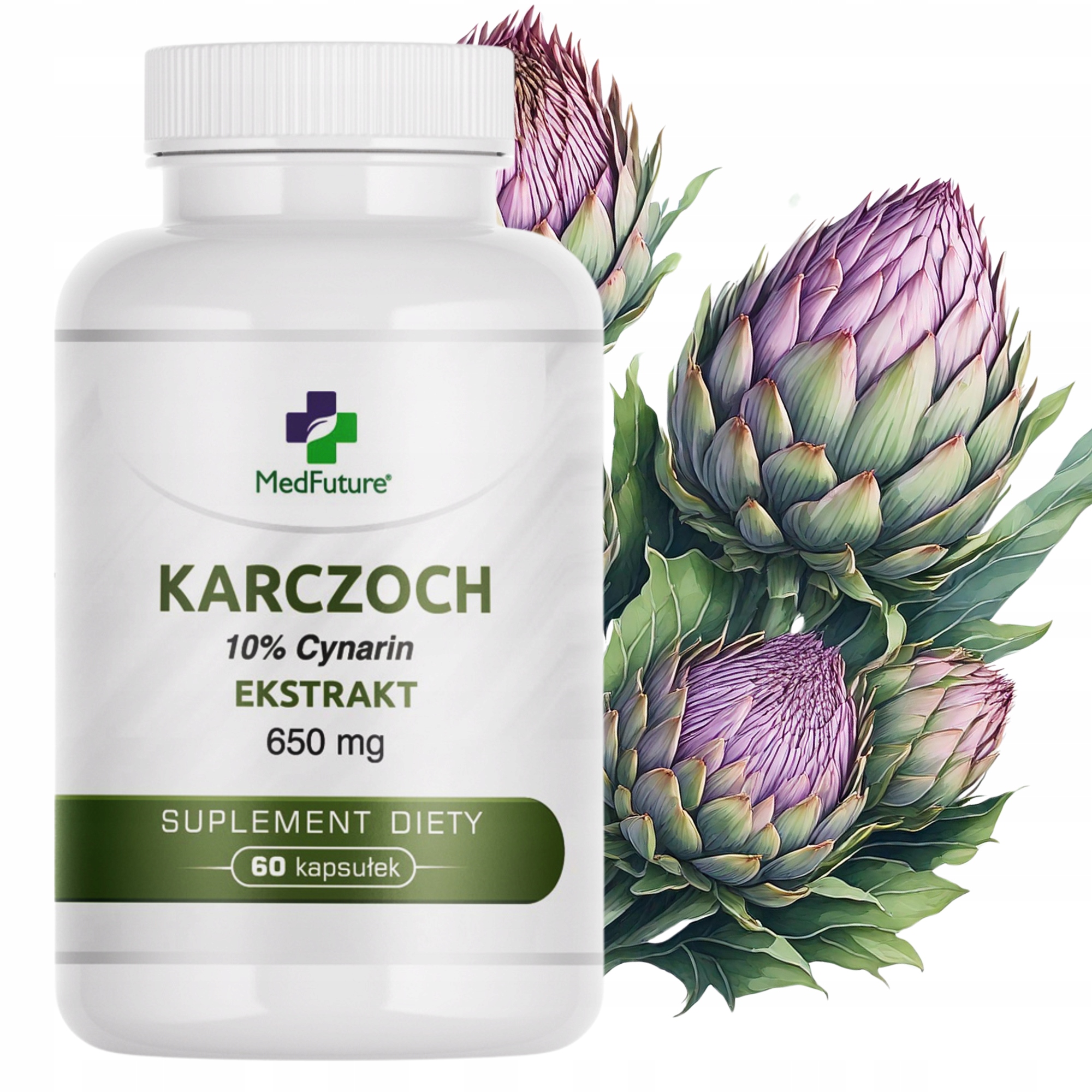 MEDFUTURE KARCZOCH EKSTRAKT 650 mg - WĄTROBA - DETOKS - TRAWIENIE