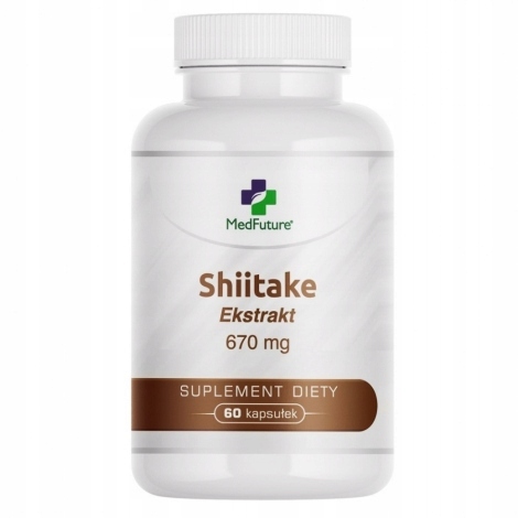 MEDFUTURE SHIITAKE EKSTRAKT 670 mg 60 kaps.ODPORNOŚĆ - KRĄŻENIE - TRAWIENIE