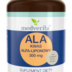 MEDVERITA ALA KWAS ALFA-LIPONOWY 300mg 120kaps.POZIOM CUKRU - UKŁAD NERWOWY