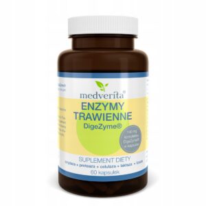 MEDVERITA ENZYMY TRAWIENNE 140 mg 60 caps.LEPSZE TRAWIENIE - JELITA