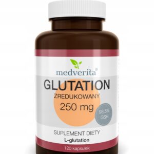 MEDVERITA GLUTATION ZREDUKOWANY 250 mg 120caps.USUWANIE TOKSYN - ODPORNOŚĆ
