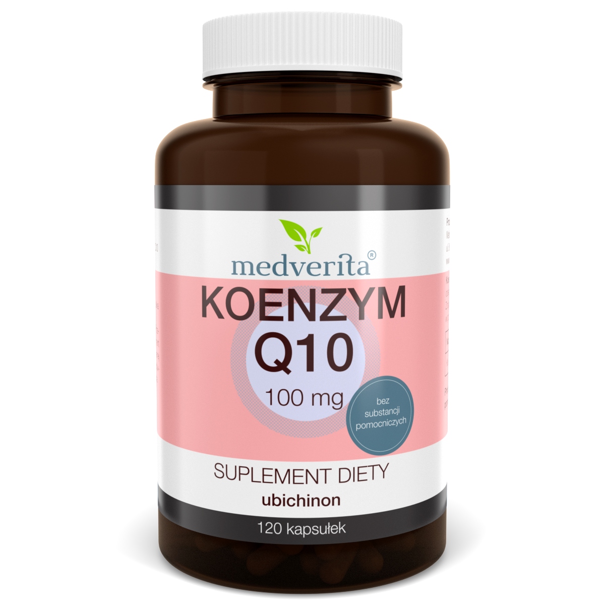 MEDVERITA KOENZYM Q10 100mg UBICHINON 120 kaps. ENERGIA - ANTYOKSYDACJA