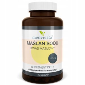 MEDVERITA MAŚLAN SODU 175mg 120kaps.WSPARCIE DLA JELIT- WSPARCIE MIKROBIOMU