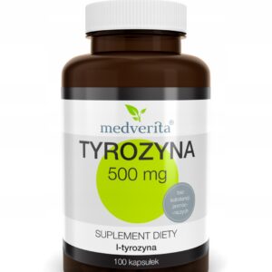 MEDVERITA TYROZYNA 500 mg 100kaps.SAMOPOCZUCIE - ENERGIA - STRES - TARCZYCA
