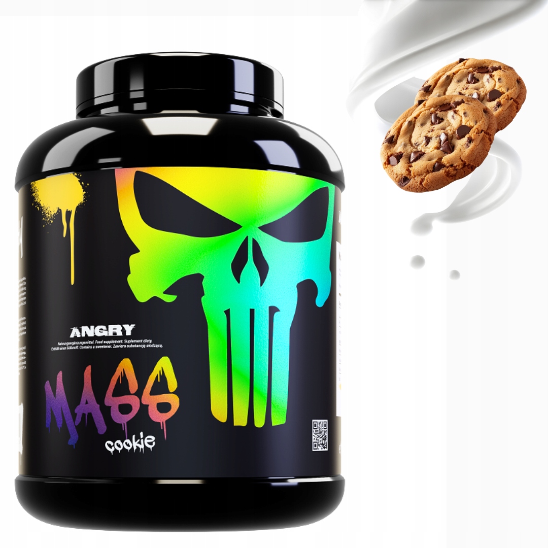 MUSCLE CLINIC ANGRY MASS 1800g GAINER MASA - SIŁA - CIASTECZKO