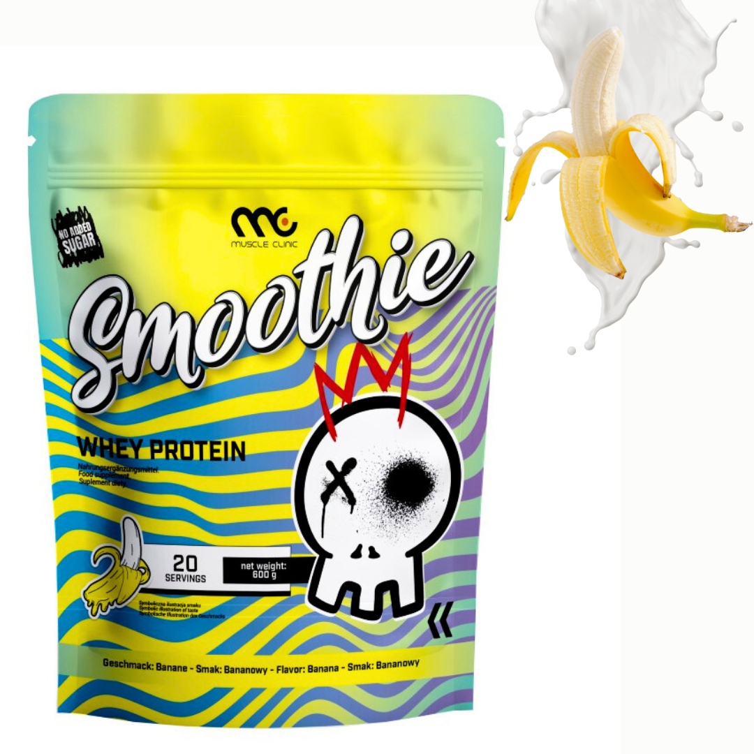 MUSCLE CLINIC BIAŁKO SMOOTHIE WPC WHEY PROTEIN 600 g - BANAN