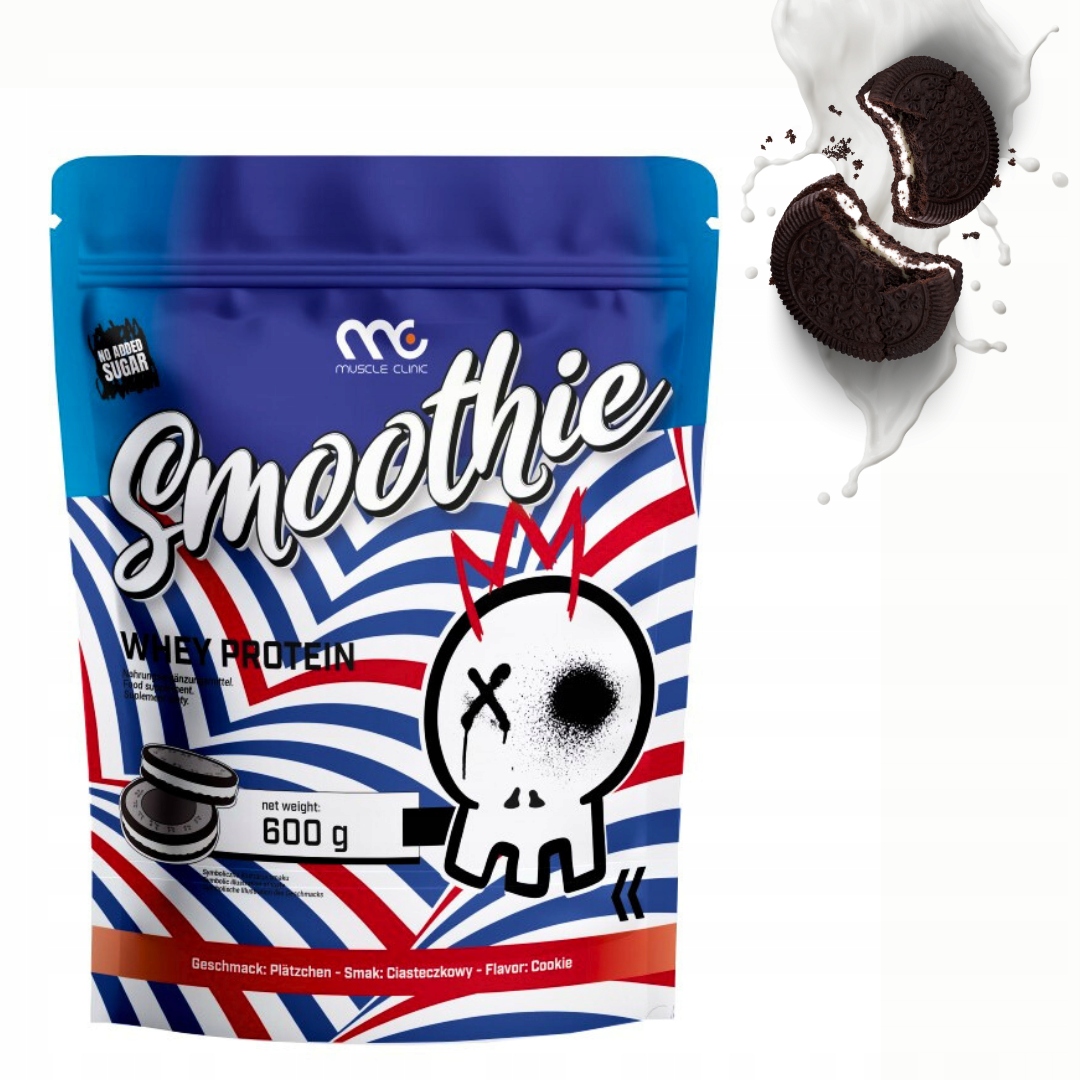 MUSCLE CLINIC BIAŁKO SMOOTHIE WPC WHEY PROTEIN 600 g - CIASTECZKO