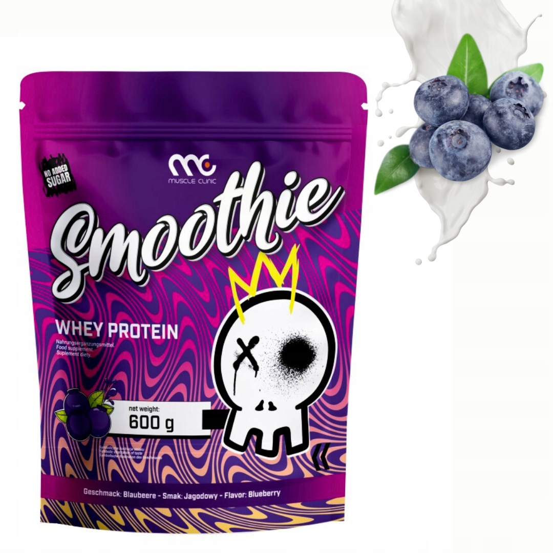 MUSCLE CLINIC BIAŁKO SMOOTHIE WPC WHEY PROTEIN 600 g - JAGODA