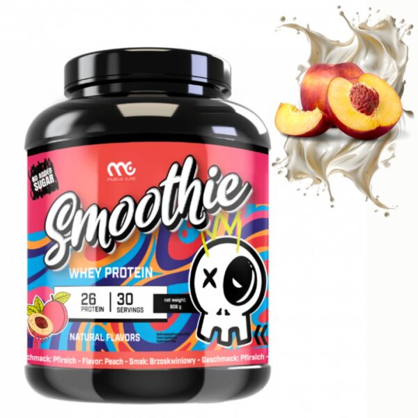 MUSCLE CLINIC BIAŁKO SMOOTHIE WPC WHEY PROTEIN 908 g - BRZOSKWINIA