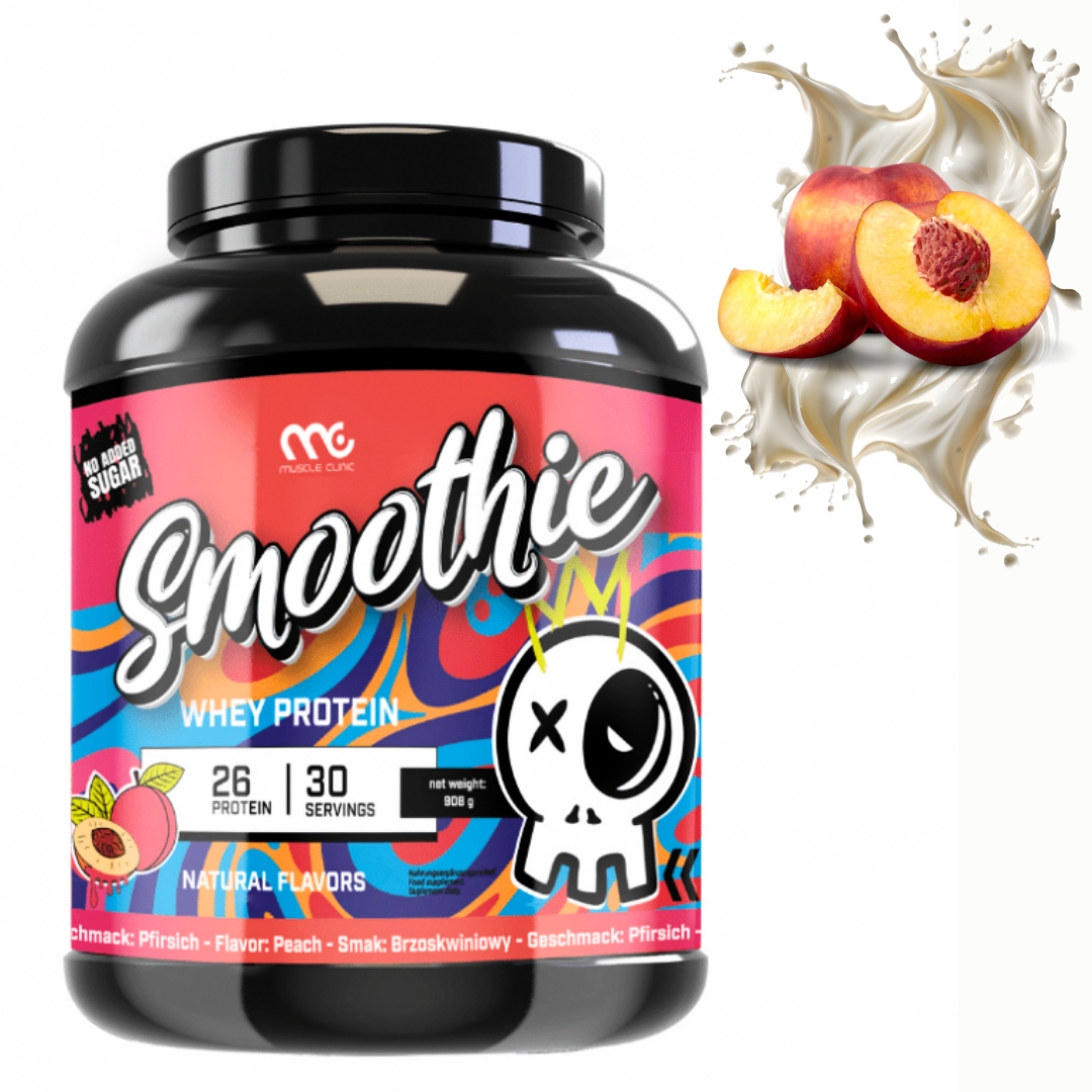 MUSCLE CLINIC BIAŁKO SMOOTHIE WPC WHEY PROTEIN 908 g - BRZOSKWINIA