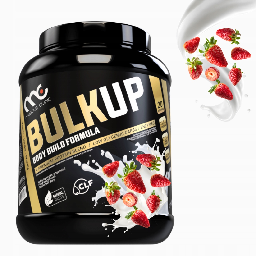 MUSCLE CLINIC BULK UP 2700 g ODŻYWKA BULK 50/50 - TRUSKAWKA