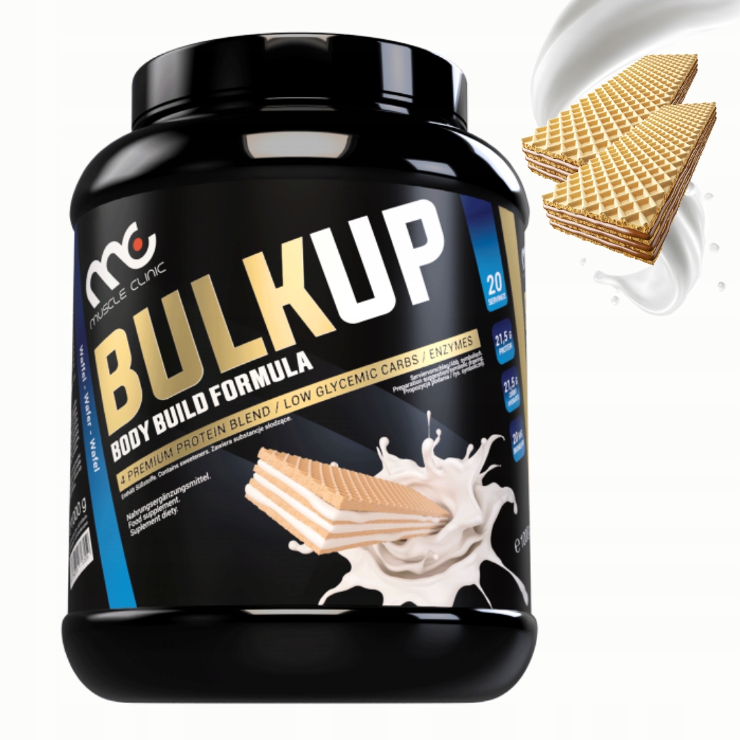 MUSCLE CLINIC BULK UP 2700 g ODŻYWKA BULK 50/50 - WAFELKOWY