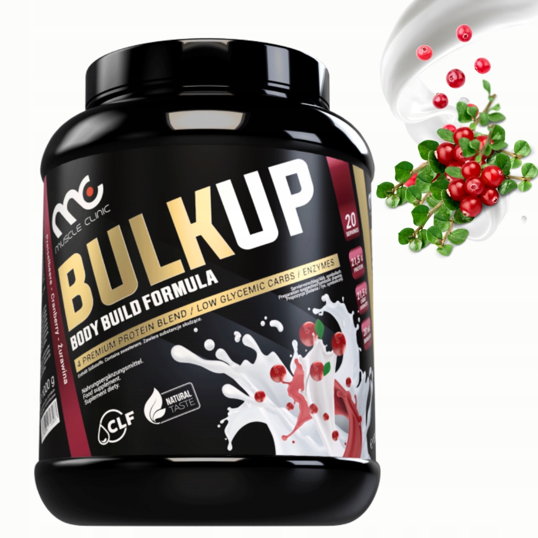 MUSCLE CLINIC BULK UP 2700 g ODŻYWKA BULK 50/50 - ŻURAWINA