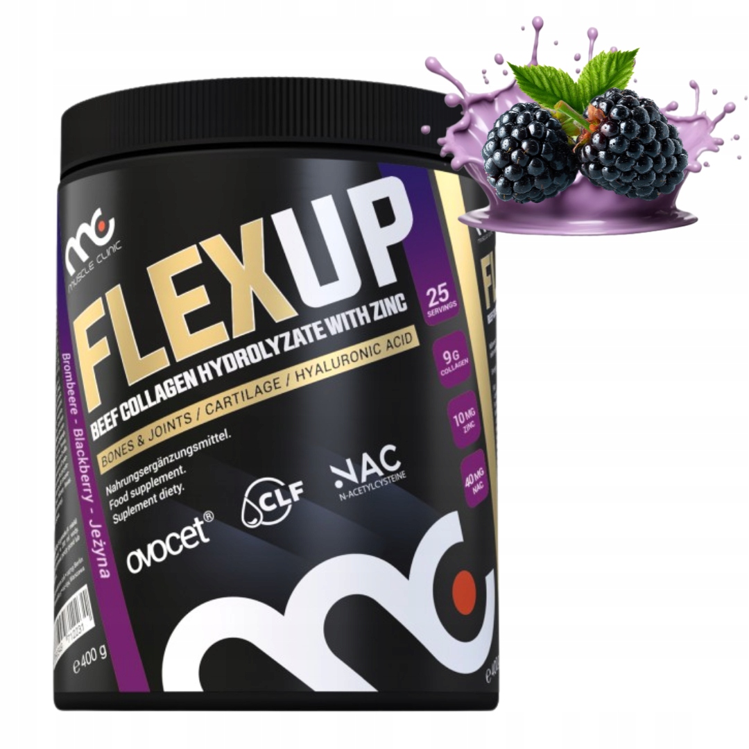 MUSCLE CLINIC FLEX UP 400g ZDROWE STAWY -ŚCIĘGNA - KOŚCI - JEŻYNA